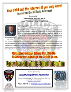 Social Media Presentation Flier - Middle School - May 18 2016
